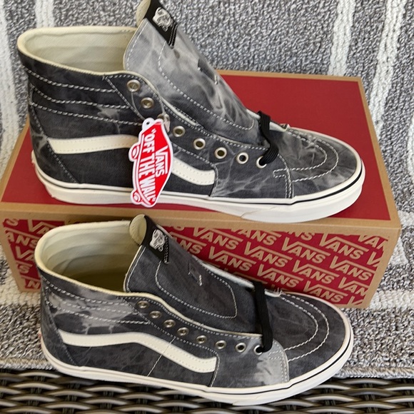 Vans “ Sk8-Hi Tapered Denim Destroy Black Marshmallow WMNS - Picture 3 of 16